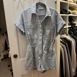 Light Gray Short Sleeve Romper